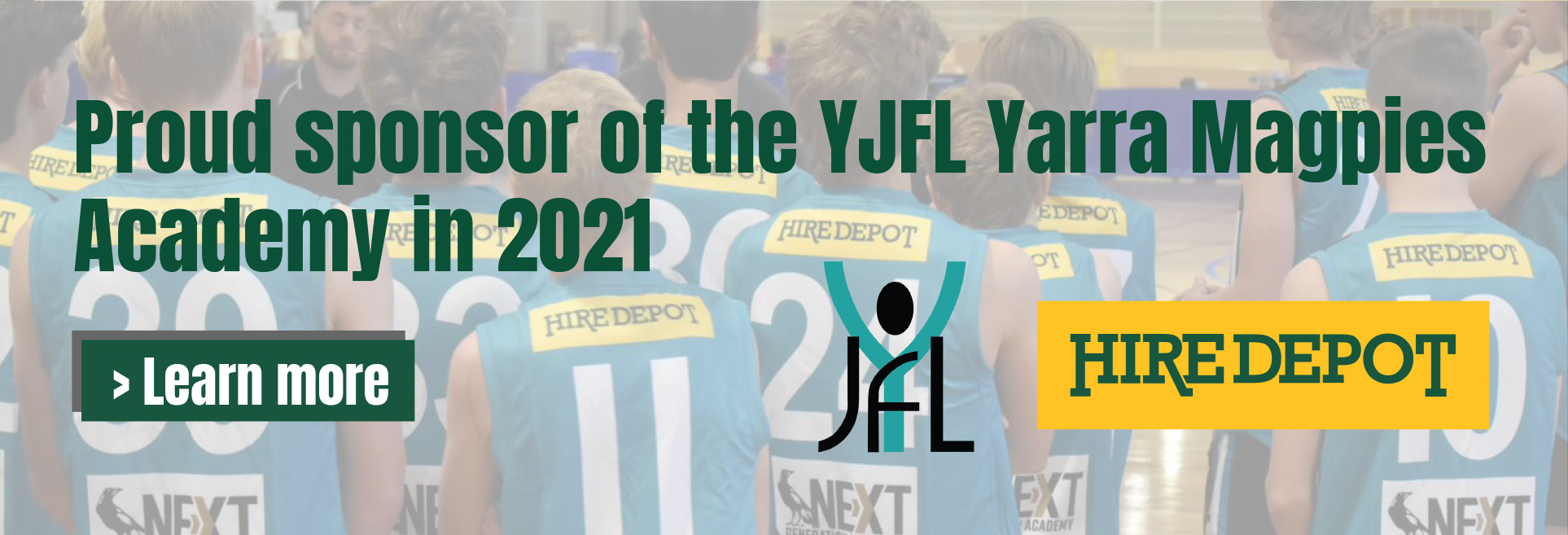 proud sponsor of the yjfl yarra magpies academy
