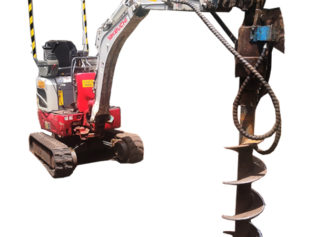 Excavator with auger for hire in Melbourne