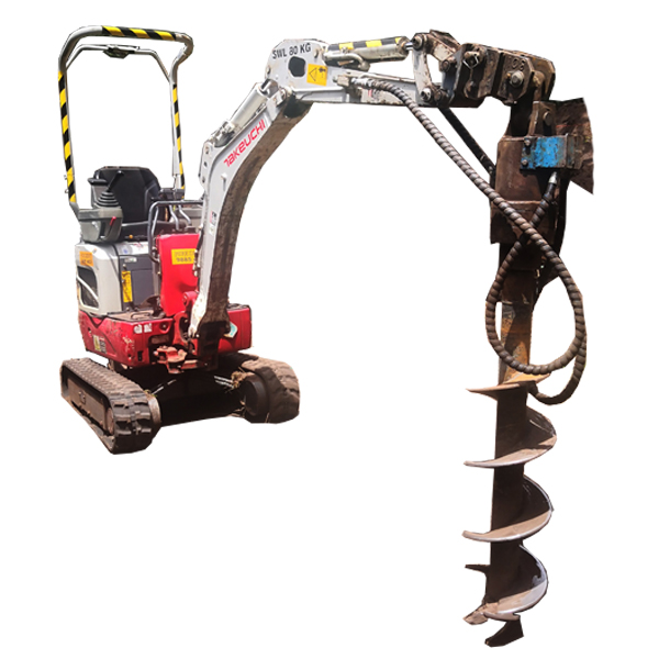 Excavator with auger for hire in Melbourne