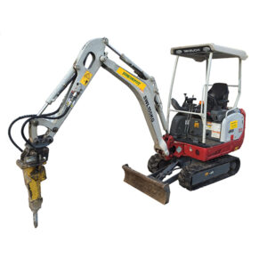 Excavator with rock breaker - 1.6 ton