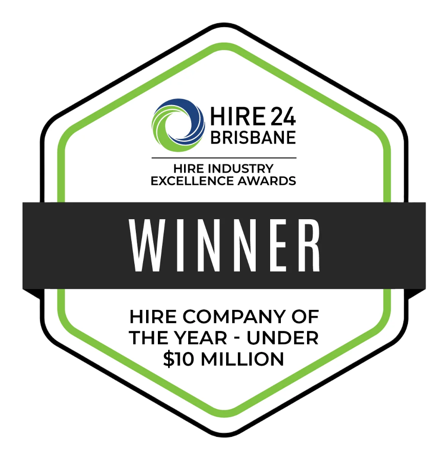 Hiredepot winner of Hire Company of the Year under $10 million at the Hire24 Brisbane Hire Industry Excellence Awards